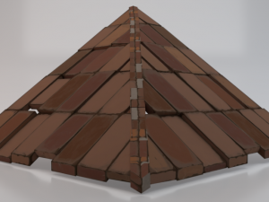Brick Roof 3D Model