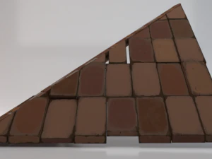 Brick Roof 3D Model