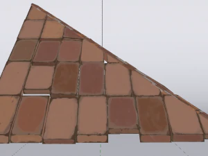 Brick Roof 3D Model