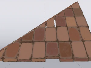 Brick Roof 3D Model