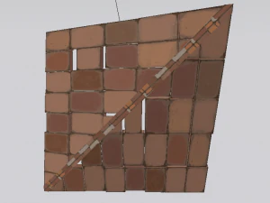 Brick Roof 3D Model