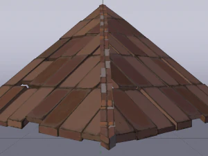 Brick Roof 3D Model