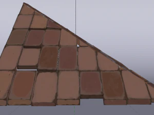 Brick Roof 3D Model
