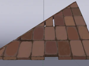Brick Roof 3D Model