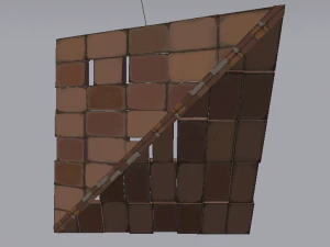 Brick Roof 3D Model
