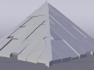 Brick Roof 3D Model