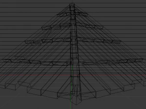 Brick Roof 3D Model