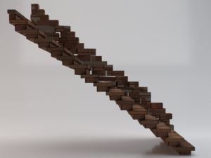 Brick Half Stairs 3D मॉडल