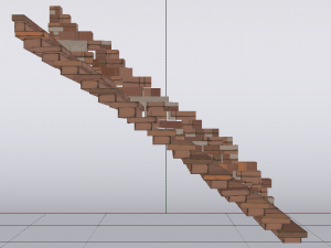 Brick Half Stairs 3D मॉडल