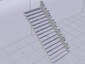 Brick Half Stairs 3D मॉडल