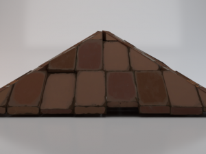 Brick Roof 3D Model