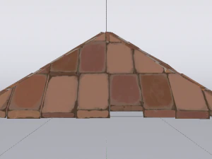 Brick Roof 3D Model