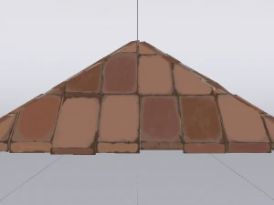 Brick Roof 3D Model