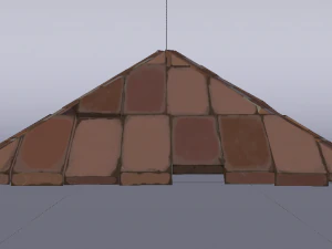 Brick Roof 3D Model