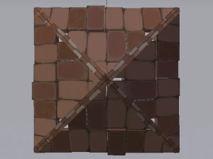 Brick Roof 3D Model