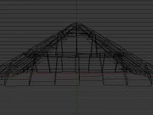 Brick Roof 3D Model