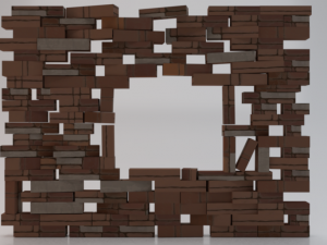 Brick Window Wall 3D Model