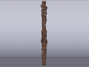 Brick Window Wall Model 3D