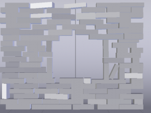 Brick Window Wall Model 3D