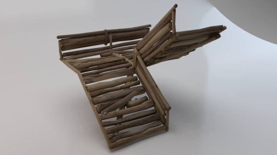 Corner Stairs 3D Model .c4d .max .obj .3ds .fbx .stl .blend 