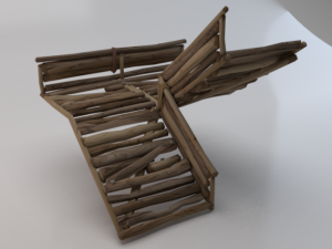 Corner Stairs 3D Model