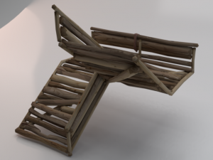 Corner Stairs Modelo 3D