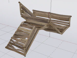 Corner Stairs 3D Model