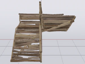 Corner Stairs 3D Model