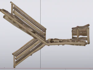 Corner Stairs 3D Model
