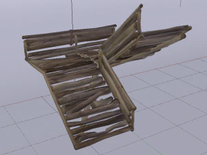 Corner Stairs 3D Model