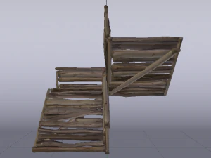 Corner Stairs 3D Model