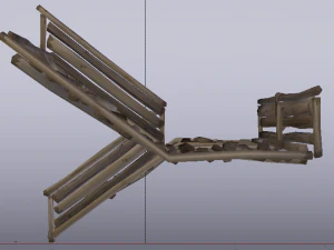 Corner Stairs 3D Model