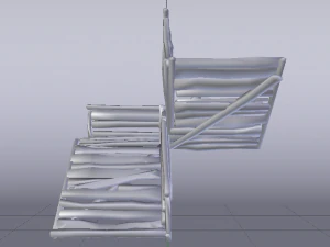 Corner Stairs 3D Model