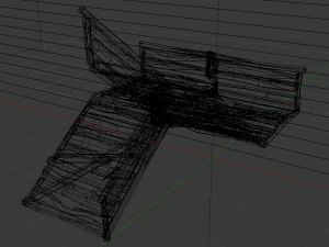 Corner Stairs 3D Model