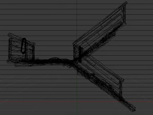 Corner Stairs 3D Model