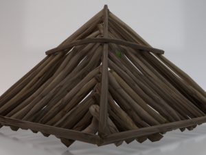 Wooden Roof 3D Model