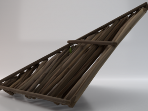 Wooden Roof 3D Model