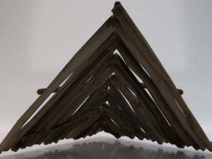 Wooden Roof 3D Model