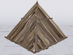 Wooden Roof 3D Model