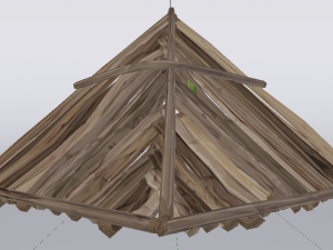 Wooden Roof 3D Model