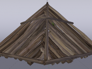 Wooden Roof 3D Model