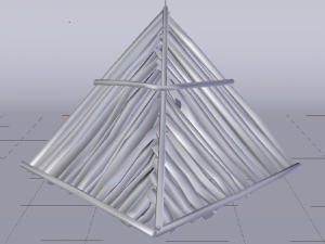 Wooden Roof 3D Model