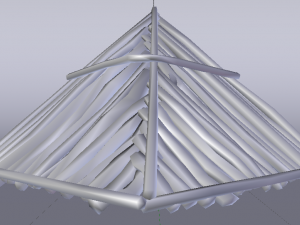 Wooden Roof 3D Model