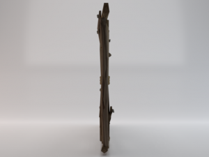 Wooden Window Side Wall Modello 3D