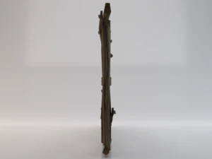 Wooden Window Side Wall 3D Model
