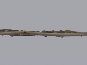 Wooden Window Side Wall Modello 3D