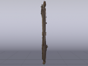 Wooden Window Side Wall Modello 3D