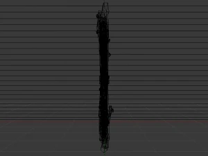 Wooden Window Side Wall 3D Model