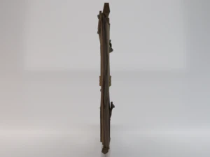 Wooden Window Wall 3D Model