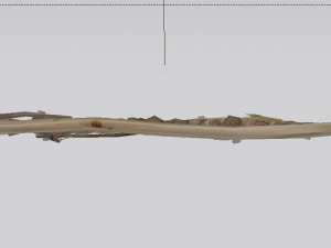 Wooden Window Wall 3D Model